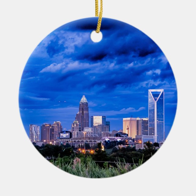 charlotte nc ceramic ornament (Front)