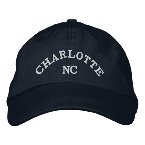 Charlotte NC classy embroidered hat