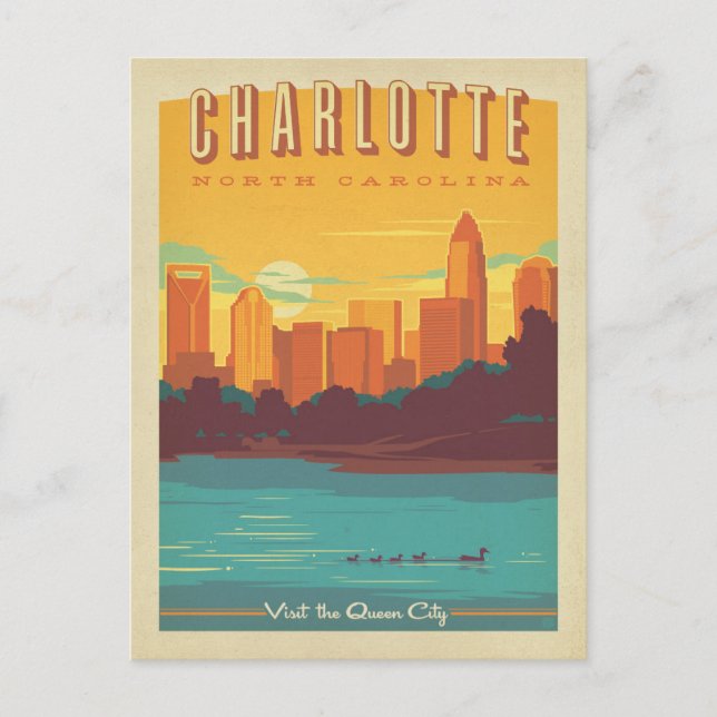 Charlotte, NC Postcard (Front)