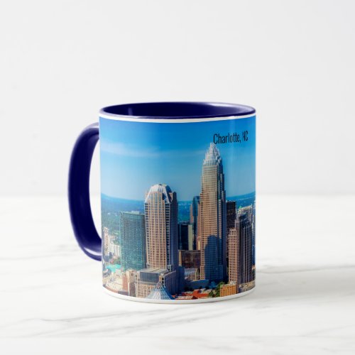 Charlotte NC skyline photograph Mug