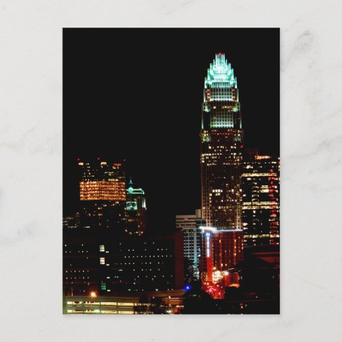 Charlotte NC Skyline Postcard