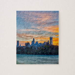 charlotte north carolina autumn season city skylin jigsaw puzzle