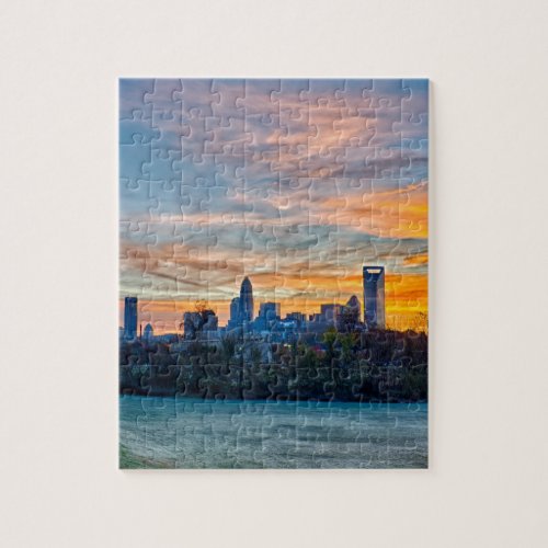 charlotte north carolina autumn season city skylin jigsaw puzzle