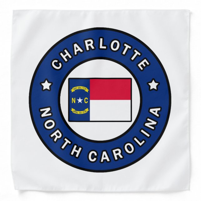 Charlotte North Carolina Bandana (Front)