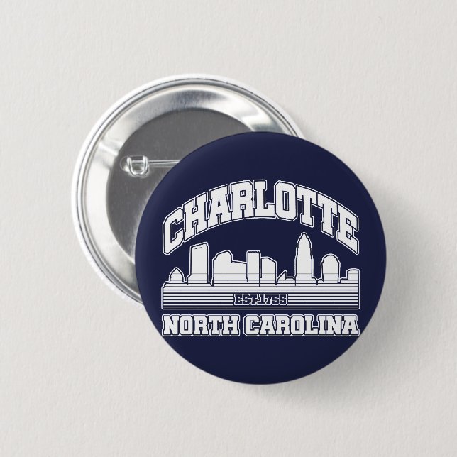 Charlotte,North Carolina Button (Front & Back)