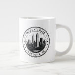 Charlotte North Carolina Circular Badge Illustrati Giant Coffee Mug