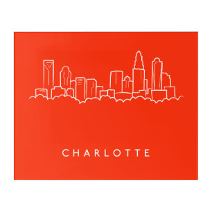 Charlotte, North Carolina City Skyline Acrylic Print