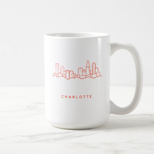 Charlotte North Carolina City Skyline Coffee Mug
