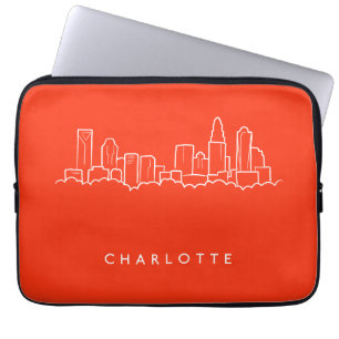 Charlotte, North Carolina City Skyline Laptop Sleeve