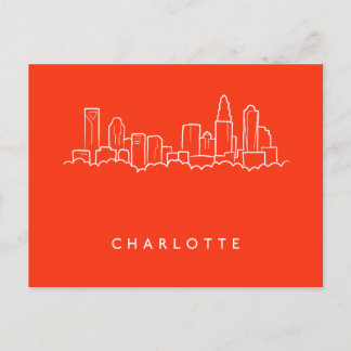 Charlotte, North Carolina City Skyline Postcard