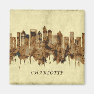 Charlotte North Carolina Cityscape Magnet