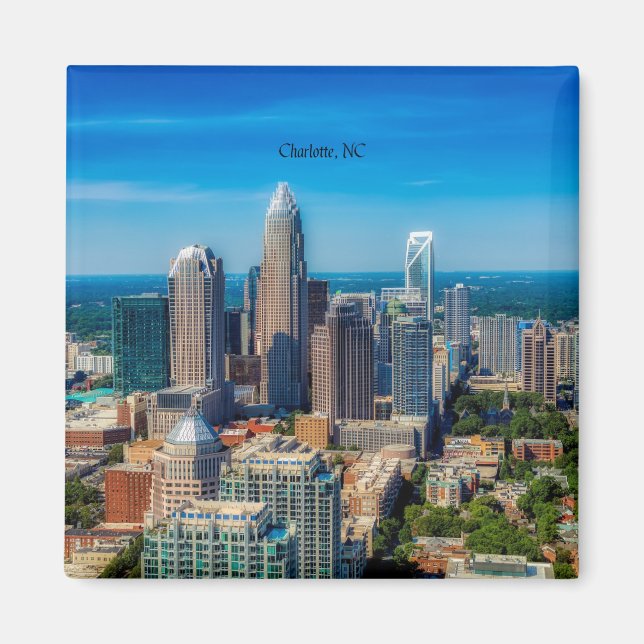 Charlotte, North Carolina cityscape Magnet (Front)