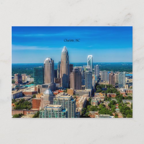 Charlotte North Carolina cityscape Postcard