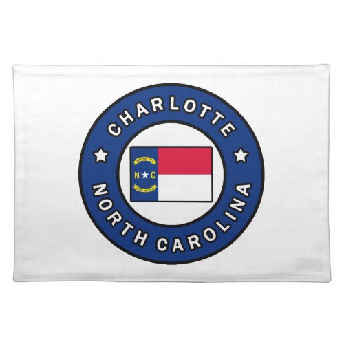 Charlotte North Carolina Cloth Placemat