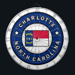 Charlotte North Carolina Dart Board<br><div class="desc">Charlotte North Carolina</div>
