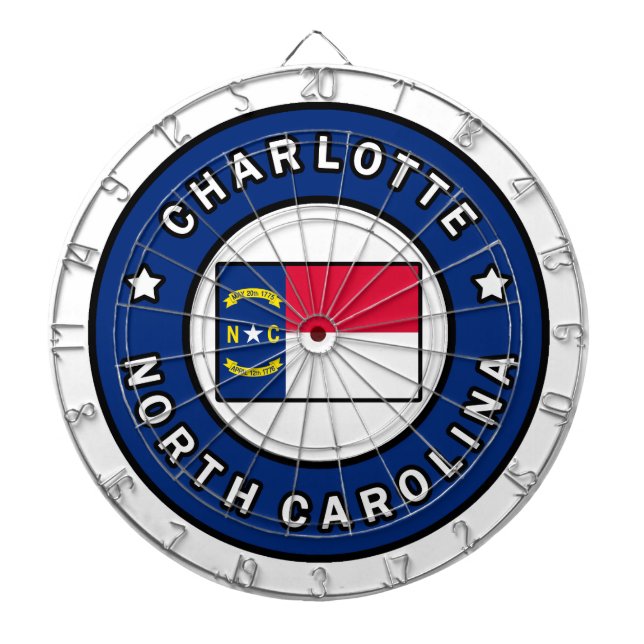 Charlotte North Carolina Dart Board (Front)