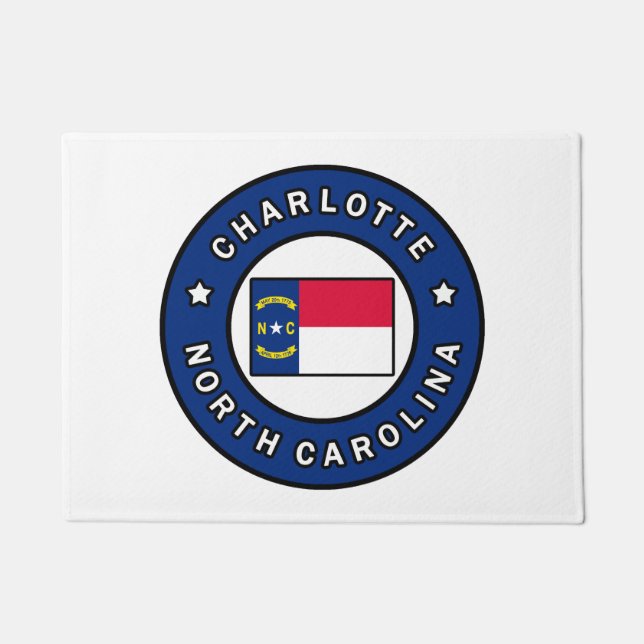 Charlotte North Carolina Doormat (Front)