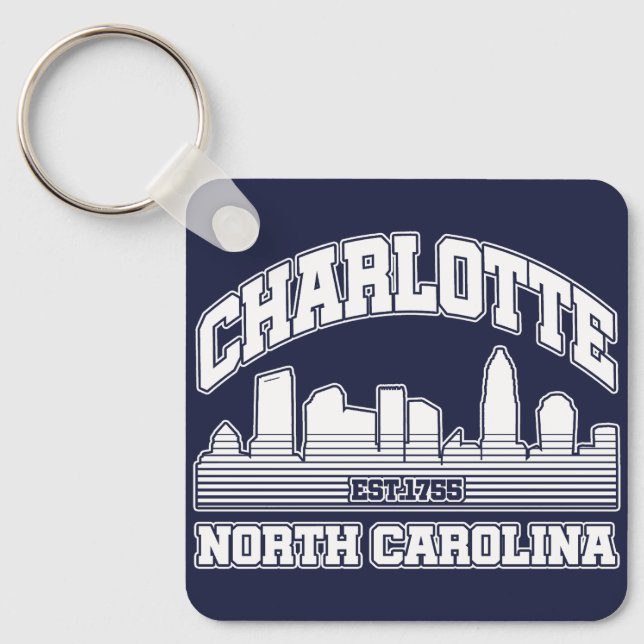 Charlotte,North Carolina Keychain (Front)