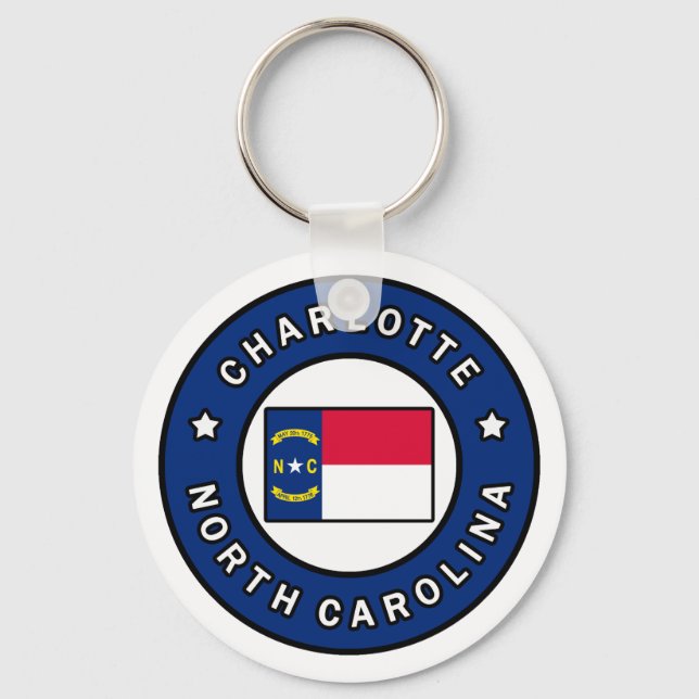Charlotte North Carolina Keychain (Front)