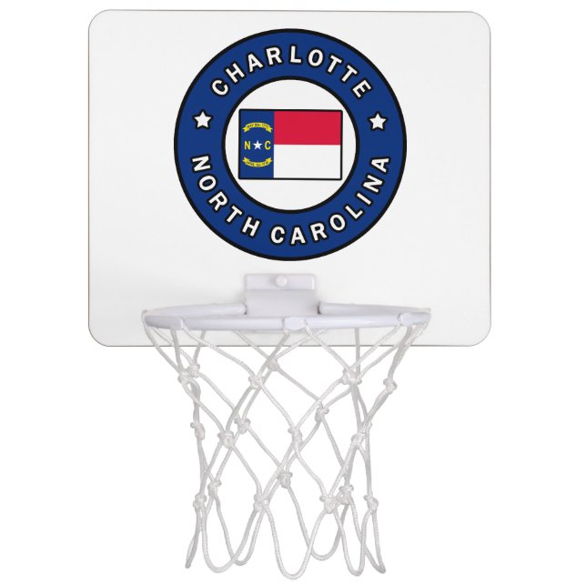 Charlotte North Carolina Mini Basketball Hoop (Front)