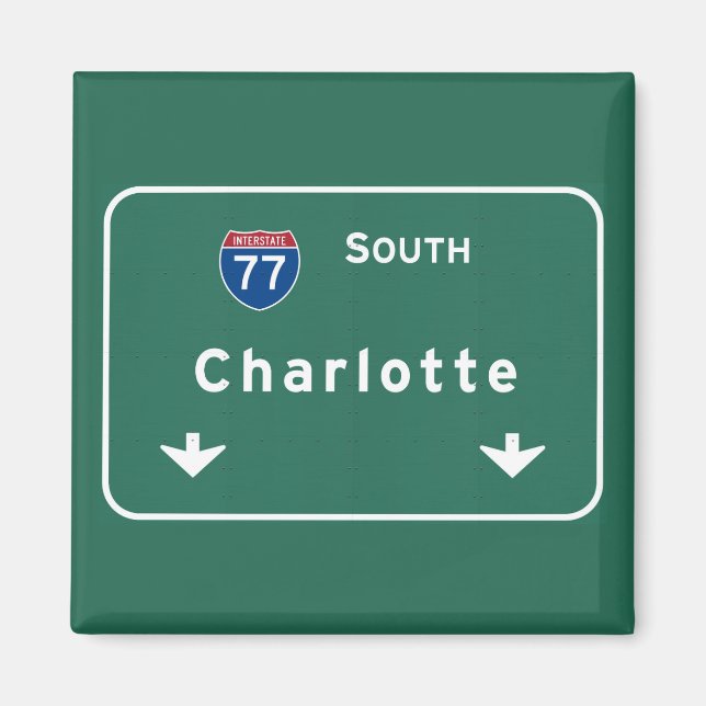 Charlotte North Carolina nc Interstate Highway : Magnet (Front)