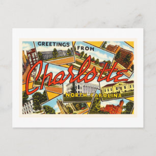 Charlotte North Carolina NC Old Vintage Postcard- Postcard