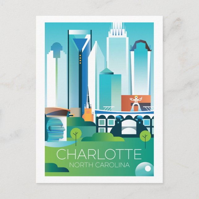 Charlotte, North Carolina Postcard (Front)