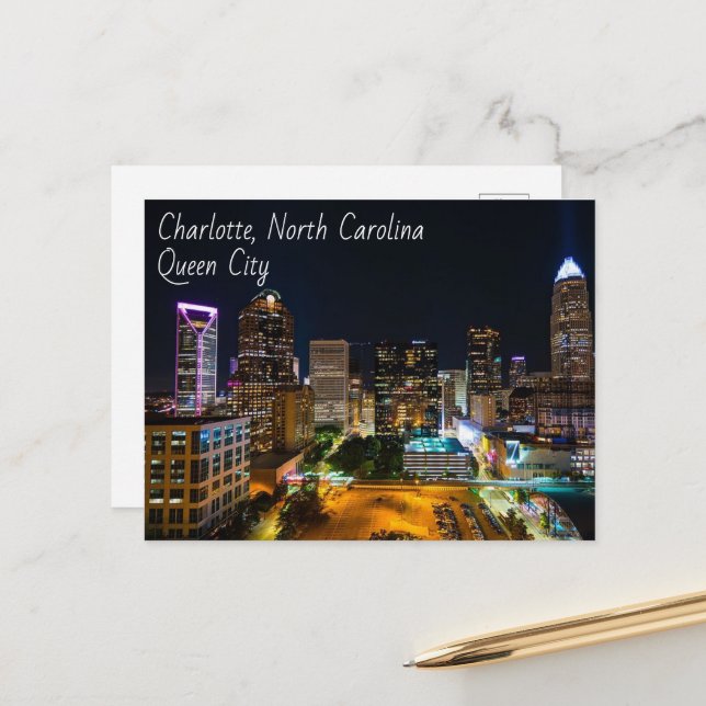 Charlotte, North Carolina- Queen City Postcard (Front/Back In Situ)