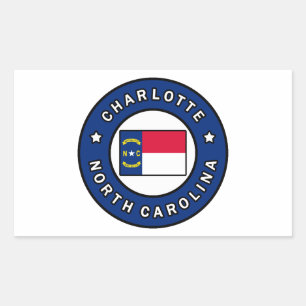 Charlotte North Carolina Rectangular Sticker
