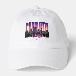 Charlotte North Carolina Skyline City Name Travel Hat