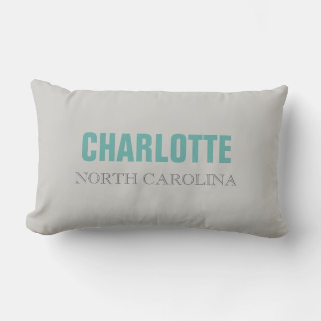 Charlotte North Carolina State Throw Pillow (Front)