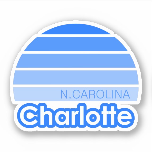 Charlotte North Carolina Sticker (Front)