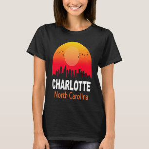 Charlotte North Carolina Vintage Retro City State T-Shirt