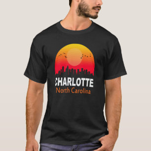 Charlotte North Carolina Vintage Retro City State T-Shirt