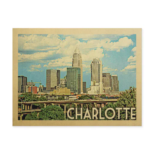 Charlotte North Carolina Vintage Travel Postcard