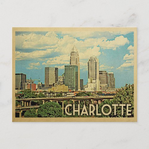 Charlotte North Carolina Vintage Travel Postcard