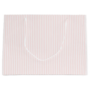 Charlotte Pink and White Stripes Baby Pink Large Gift Bag