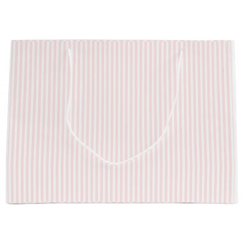 Charlotte Pink and White Stripes Baby Pink Large Gift Bag