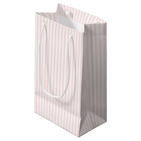 pink and white striped gift bags