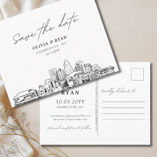 Charlotte Save the Date Postcard Wedding