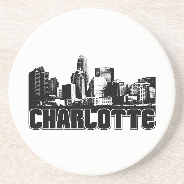 Charlotte Skyline Drink Coaster (Front)