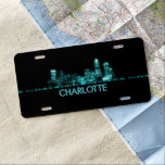 Charlotte Skyline License Plate<br><div class="desc">Charlotte Skyline</div>