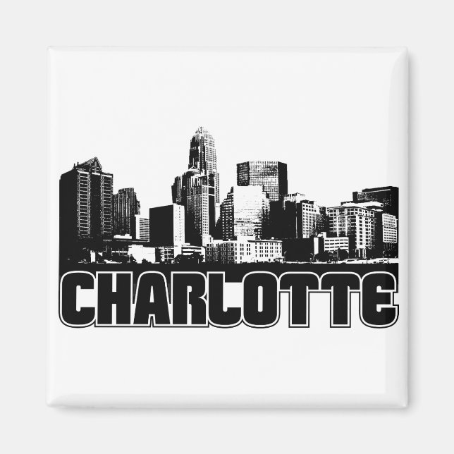 Charlotte Skyline Magnet (Front)