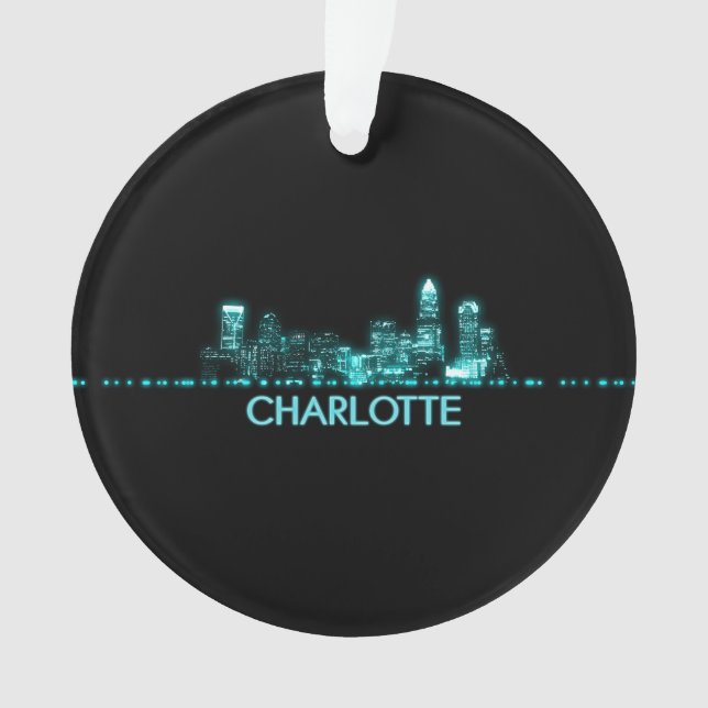 Charlotte Skyline Ornament (Front)