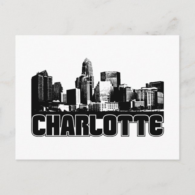 Charlotte Skyline Postcard (Front)