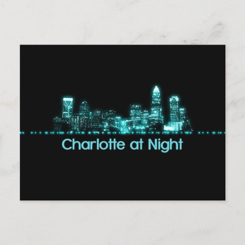 Charlotte Skyline Postcard