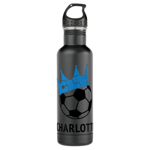Charlotte Soccer CLT Crown  Stainless Steel Water Bottle