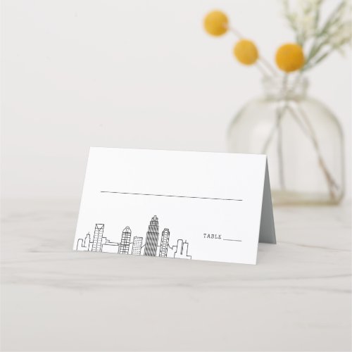 Charlotte Wedding  Place Table Name Cards 