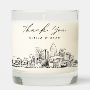 Charlotte Wedding Thank You Gift Custom Candle