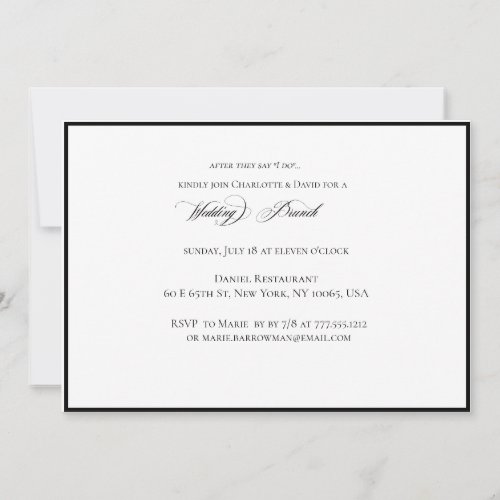 CharlotteA  Elegant Wedding Brunch Invitation